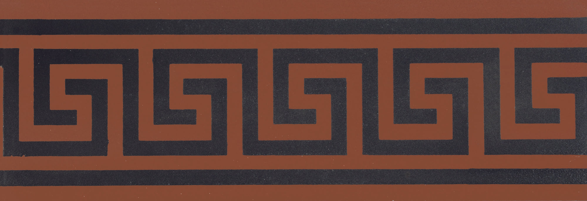 Greek Key Black on Red