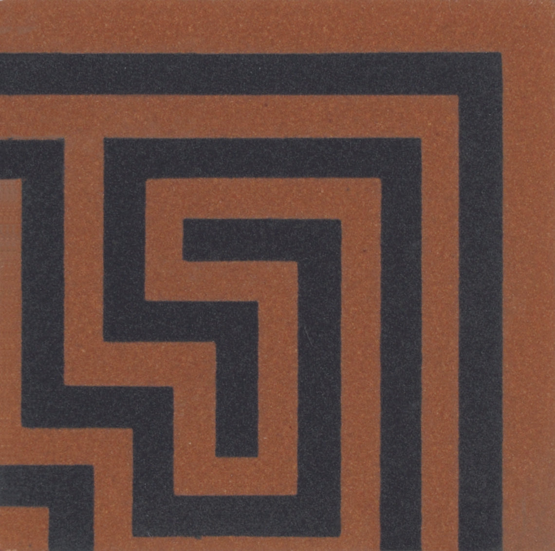 Greek Key Black on Red