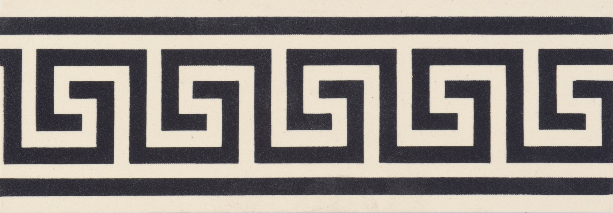Greek Key Black on White