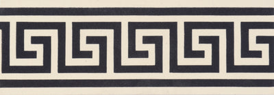 Greek Key Black on White