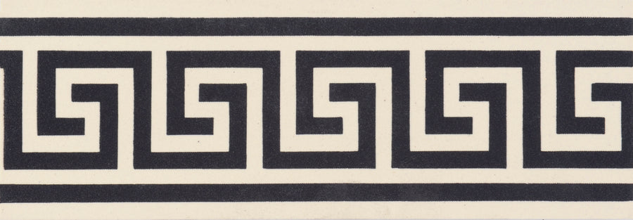Greek Key Black on White