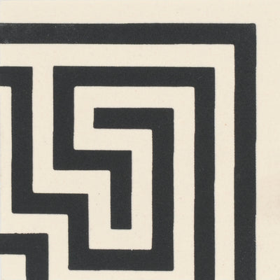 Greek Key Black on White