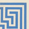 Greek Key Blue on White