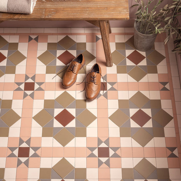 Chatsworth - Carnation Pink, Green, Brown, Revival Grey & Dover White