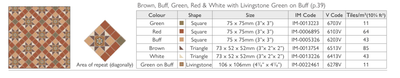 Blenheim - Brown, Buff, Green, Red, White & Livingstone