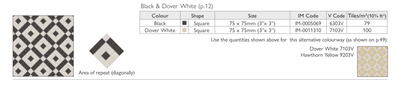 Exeter - Black & Dover White