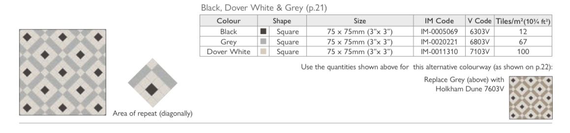 Exeter - Black, Dover White & Grey