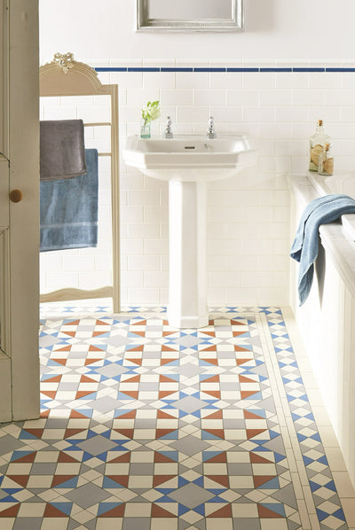 Eltham - Blue, Dover White, Grey, Pugin Blue & Red