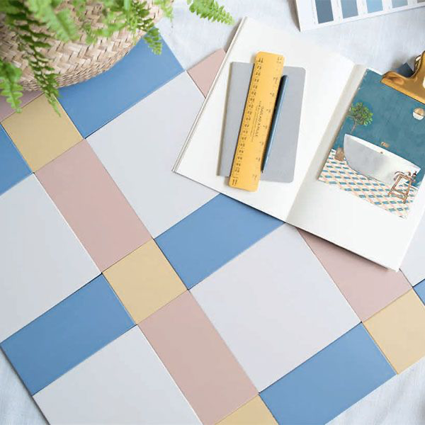 Falkirk - Blue, Carnation Pink, Dover White & Hawthorne Yellow