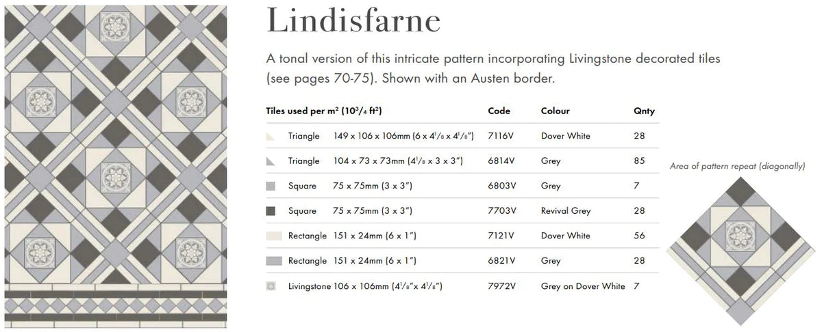 Lindisfarne - Dover White, Grey Revival Grey & Livingstone Grey on Dover White