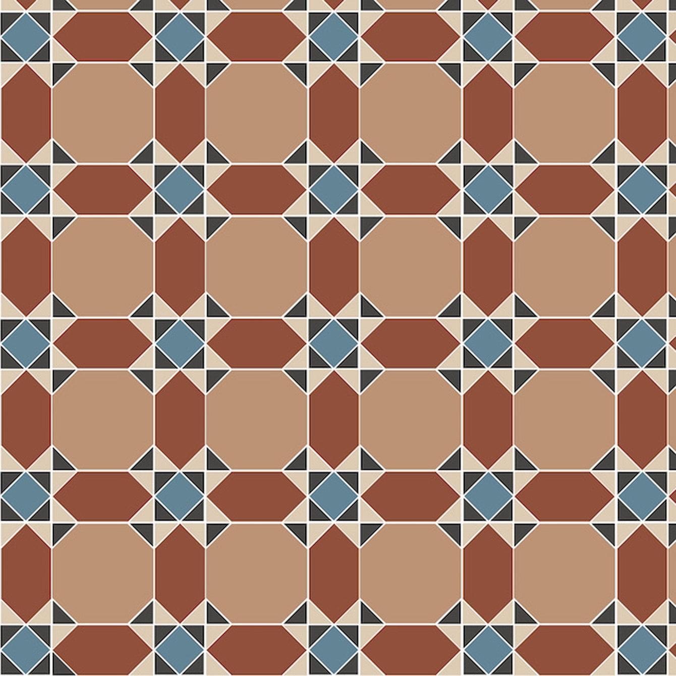 Inverlochy - Black, Blue, Buff, Red & White