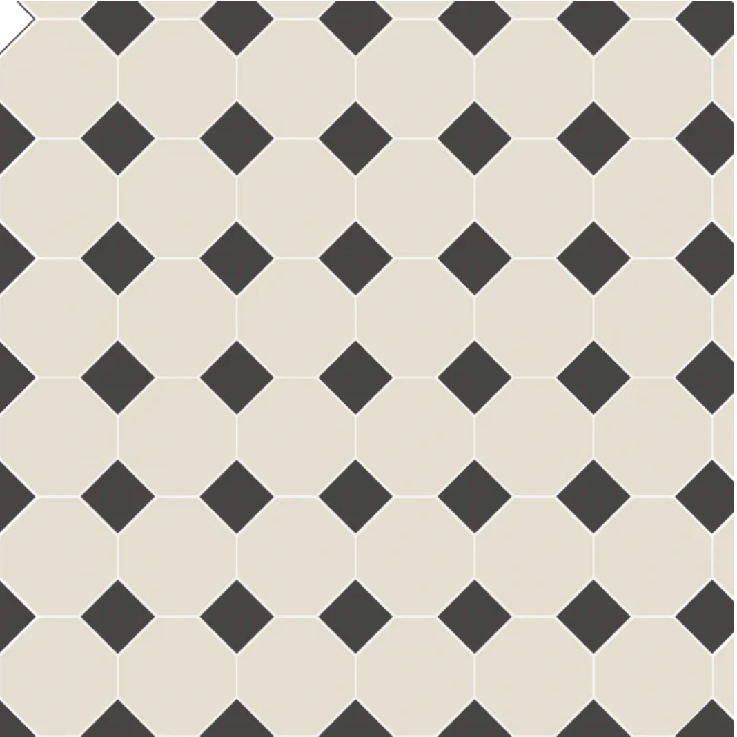 Chesterfield - Black & Dover White