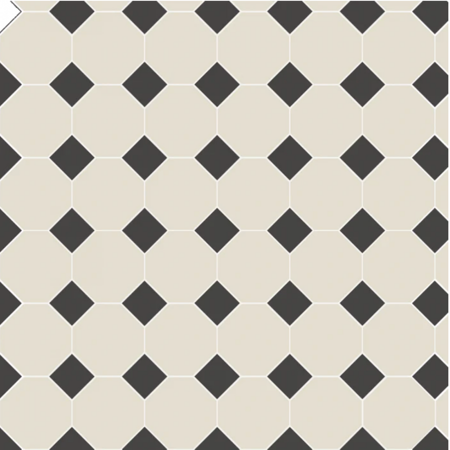 Chesterfield - Black & Dover White