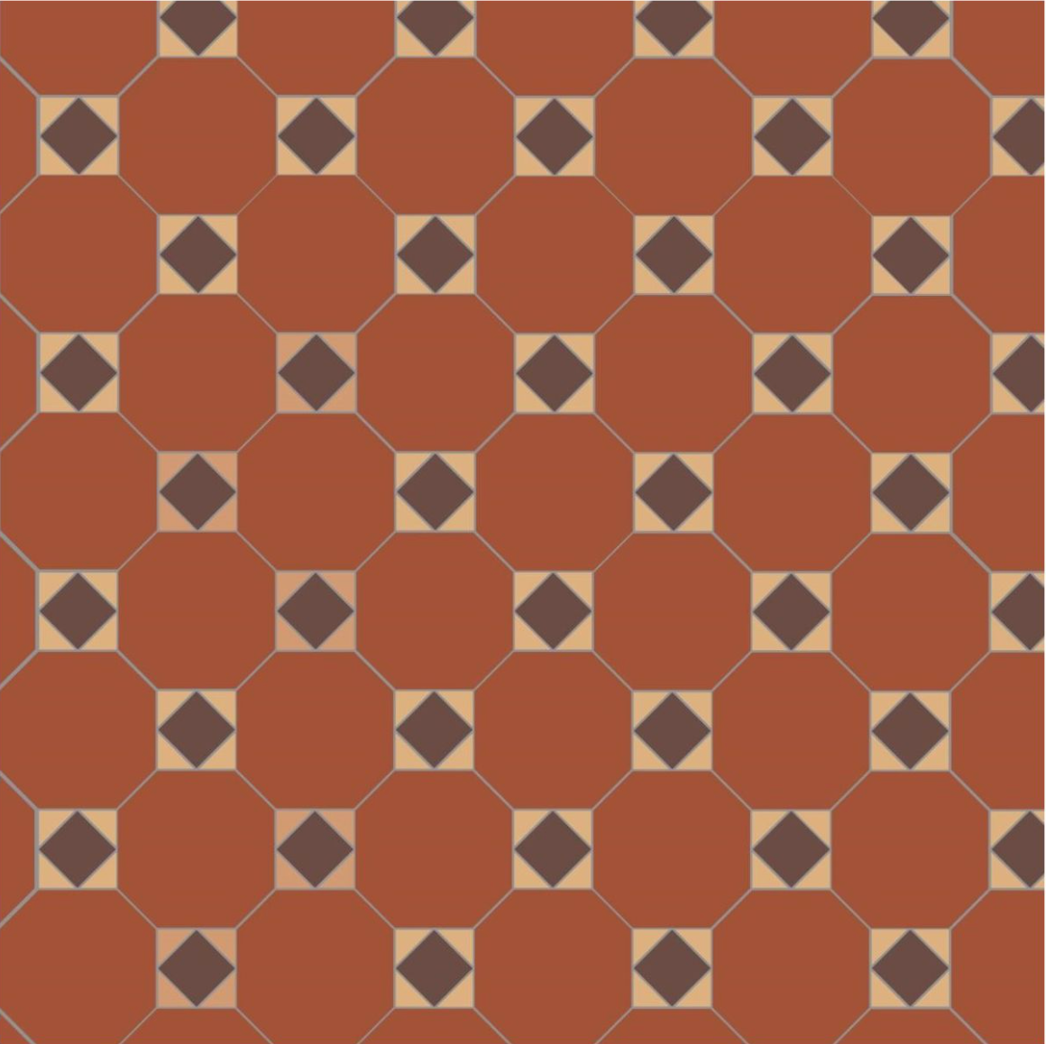 Arundel - Red Brown & White