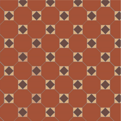 Arundel - Red Brown & White