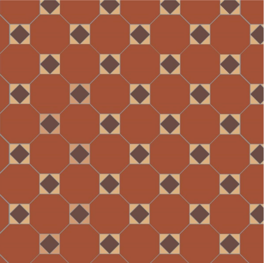 Arundel - Red Brown & White