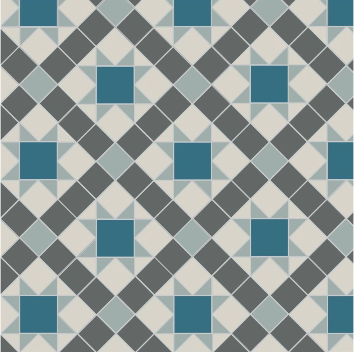 Blenheim- Dover White, Grey, Pugin Blue & Revival Grey