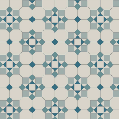 Tenby - Dover White, Pugin Blue, Grey & Blue