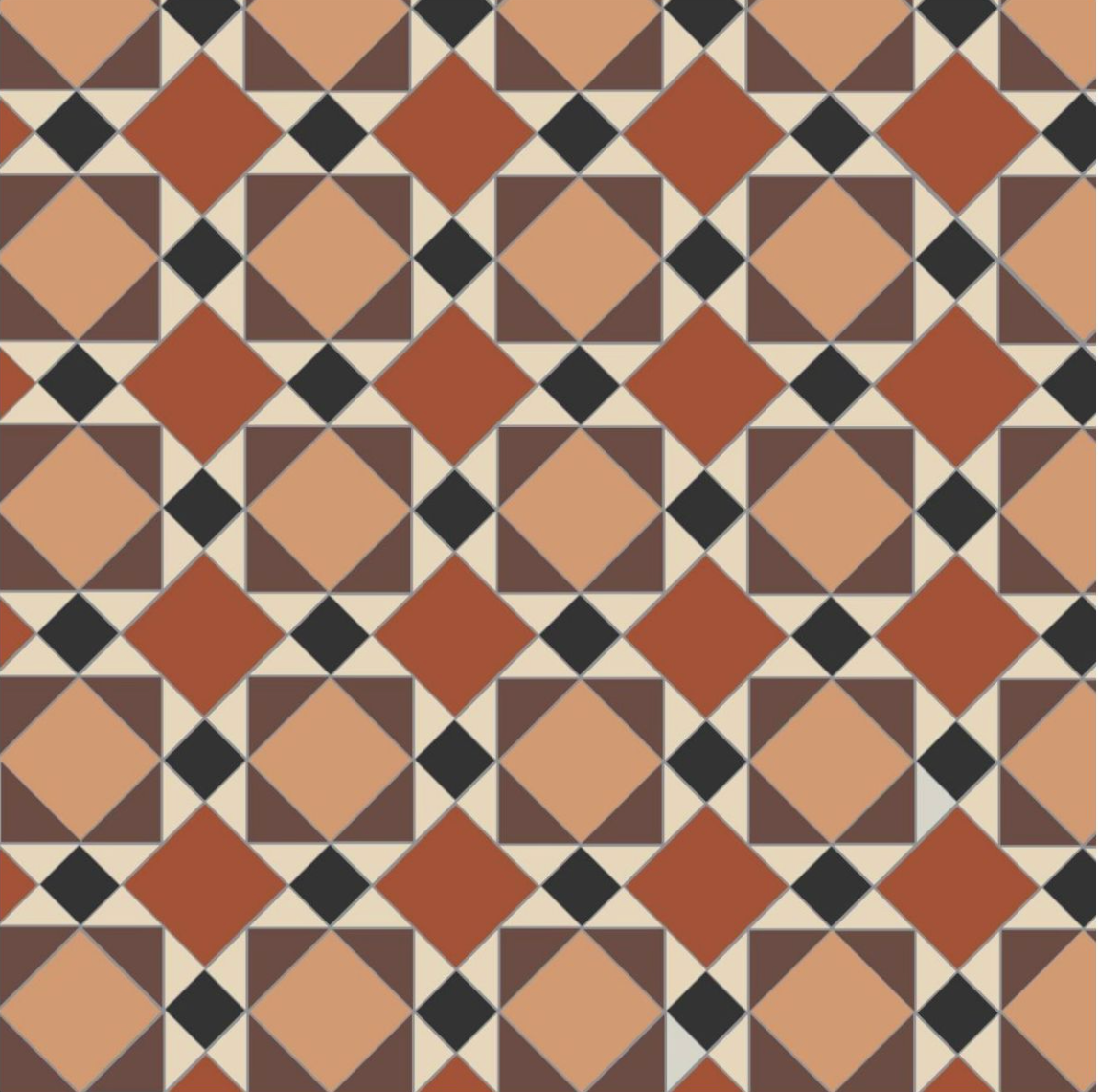 Lambeth Black, Brown, Buff, Red & White
