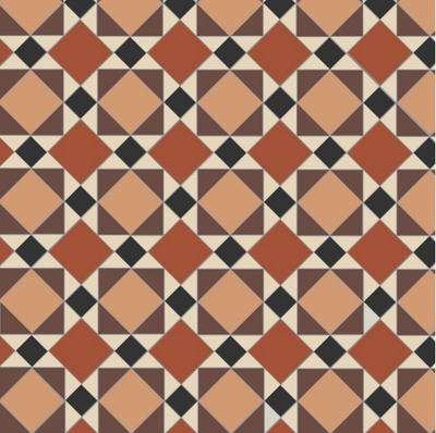 Lambeth Black, Brown, Buff, Red & White