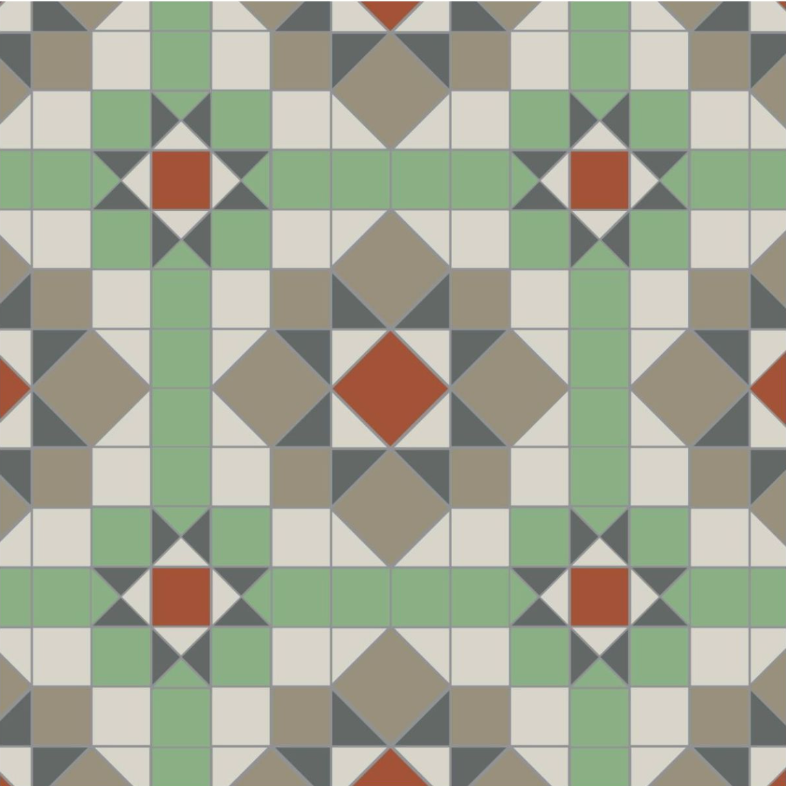 Chatsworth Dover White, Holkham Dune, Spring Green, Revival Grey & Red