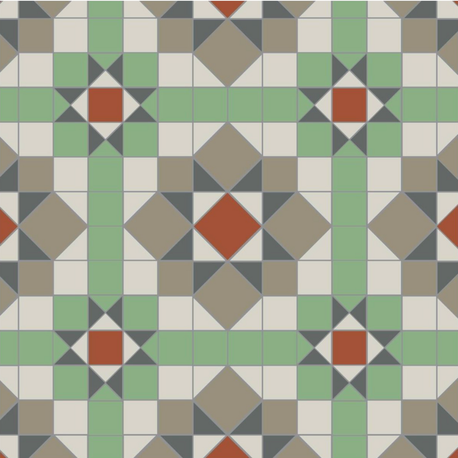 Chatsworth Dover White, Holkham Dune, Spring Green, Revival Grey & Red