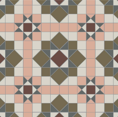 Chatsworth - Carnation Pink, Green, Brown, Revival Grey & Dover White