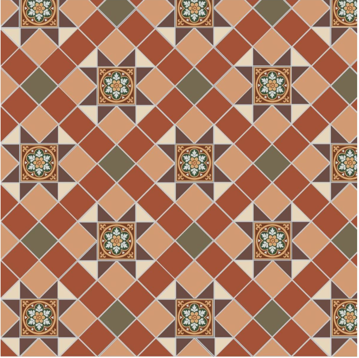 Blenheim - Brown, Buff, Green, Red, White & Livingstone