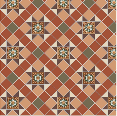 Blenheim - Brown, Buff, Green, Red, White & Livingstone