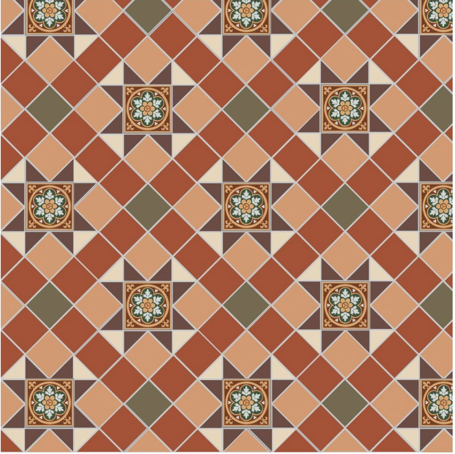 Blenheim - Brown, Buff, Green, Red, White & Livingstone