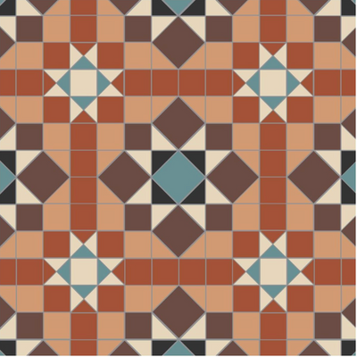 Chatsworth - Black, Blue, Brown, Buff, Red & White