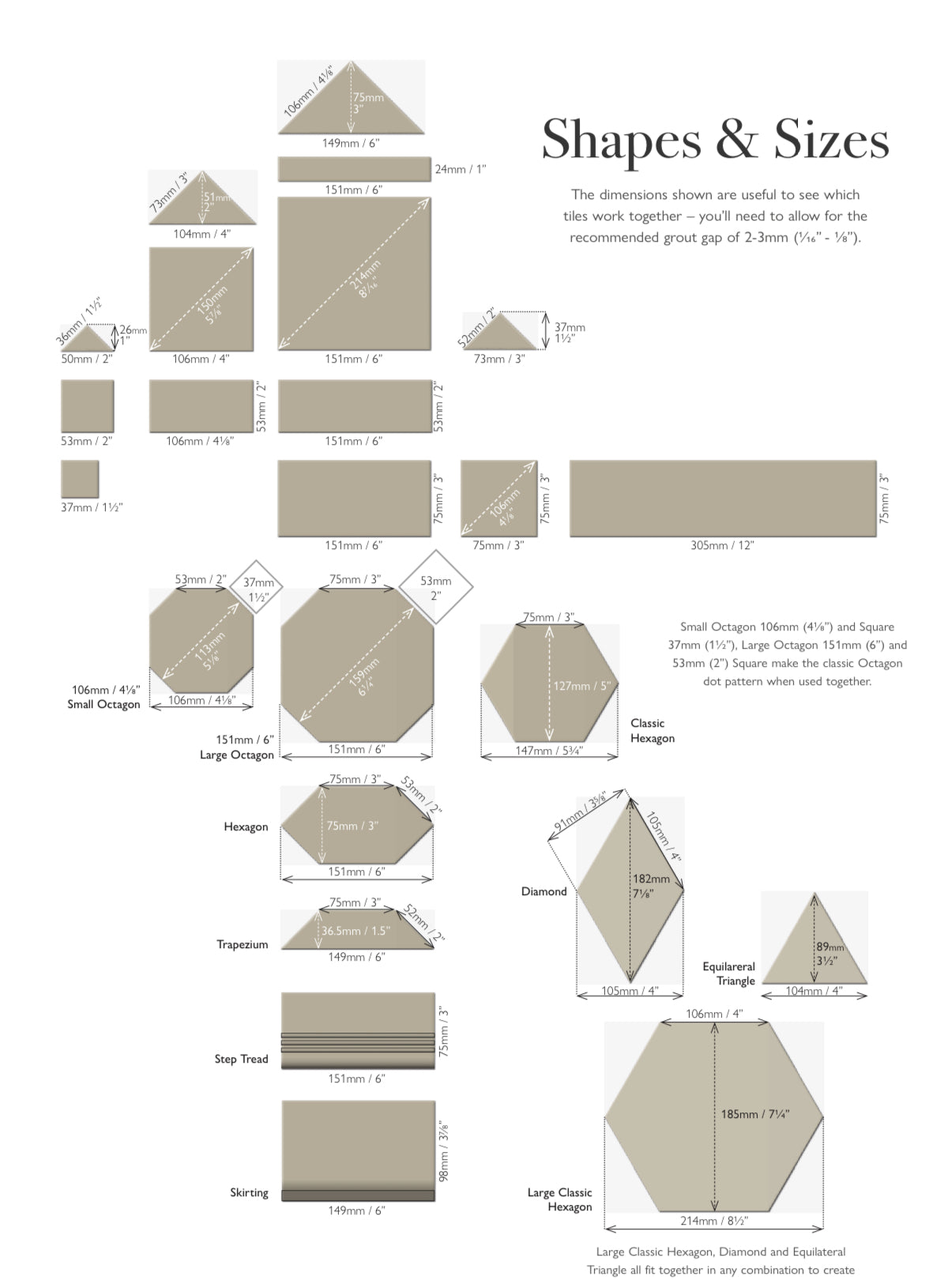Individual Shapes - Victorian Tile Emporium